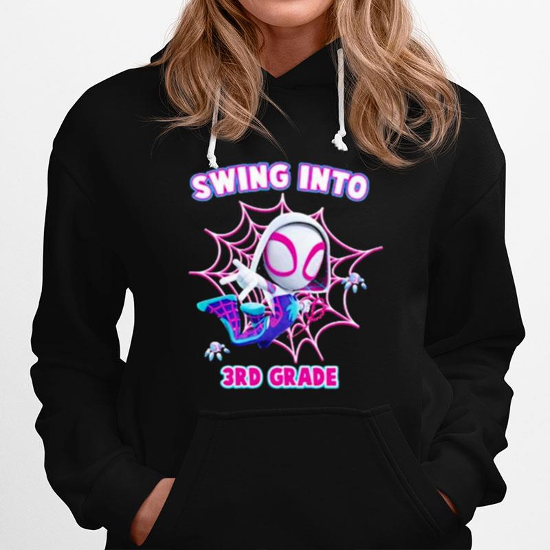 Kindergarten Teacher Spider Gwen Swing Into 3Th Grade Back To School Hoodie