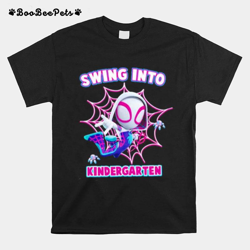 Kindergarten Teacher Spider Gwen Swing Into Back To School T-Shirt