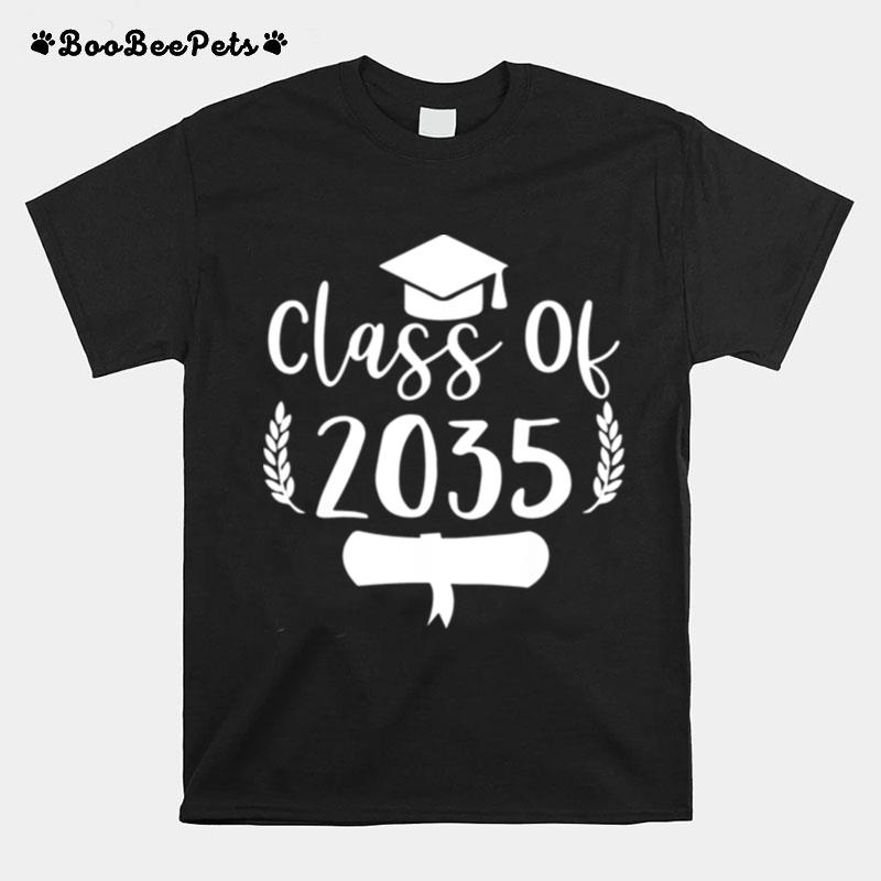 Kindergarten To Graduation Class Of 2035 Grow With Me T-Shirt