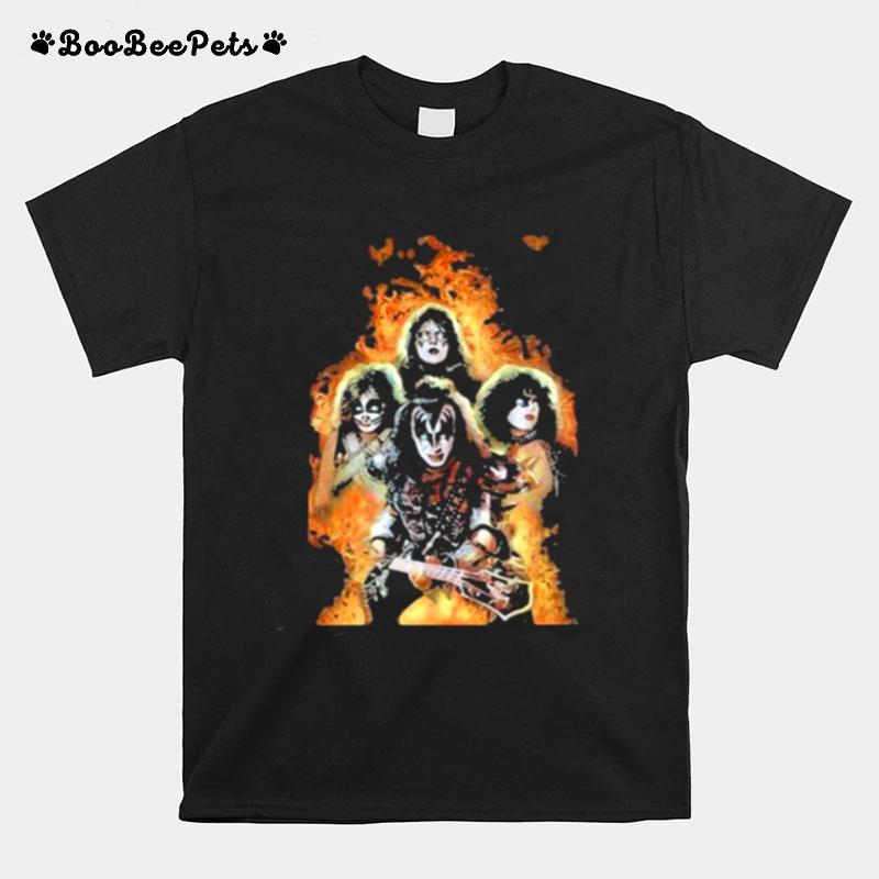 Kiss Band Rock Music Girls Fire T-Shirt