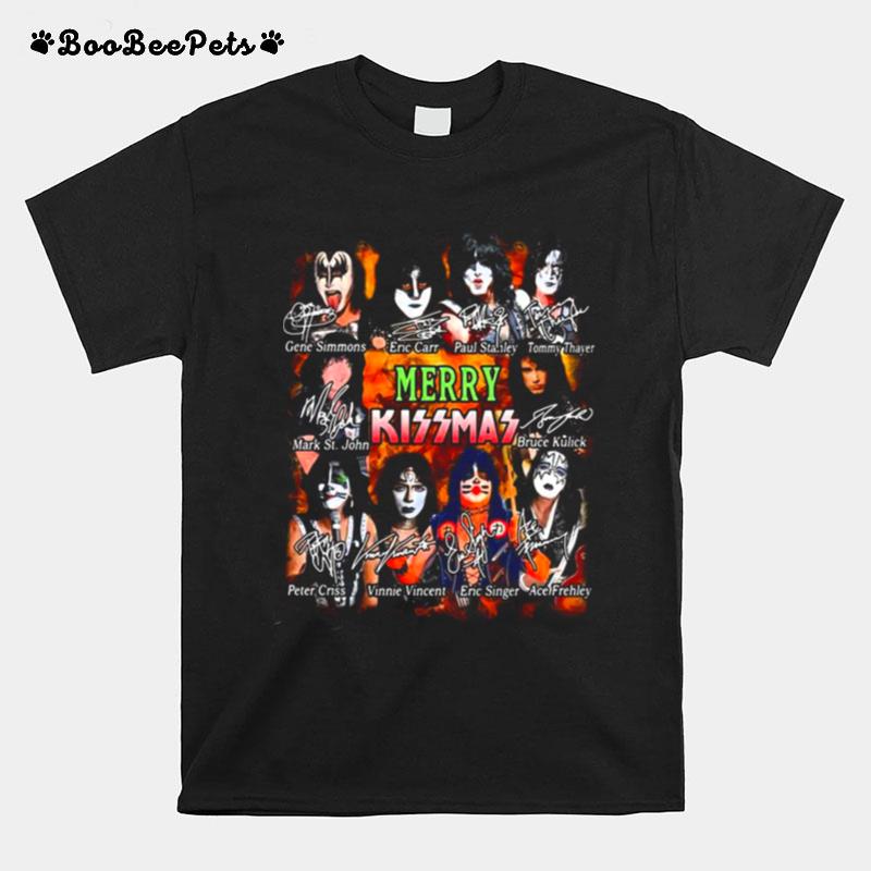 Kiss Merry Kissmas Signatures Christmas 2022 T-Shirt