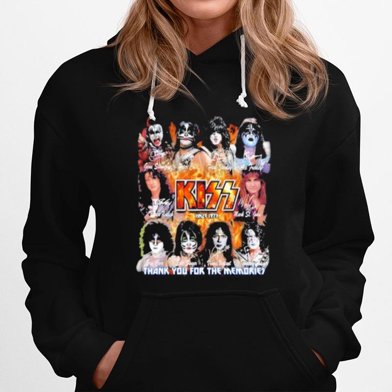 Kiss Since 1973 Thank For The Memories Signatures Hoodie