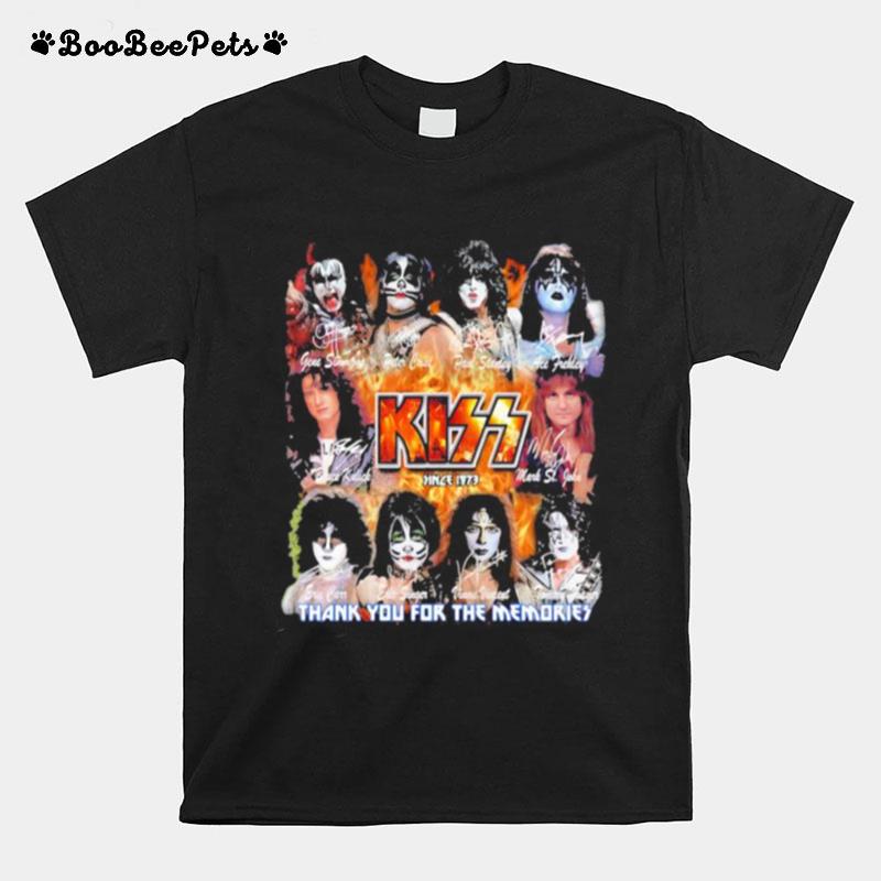 Kiss Since 1973 Thank For The Memories Signatures T-Shirt