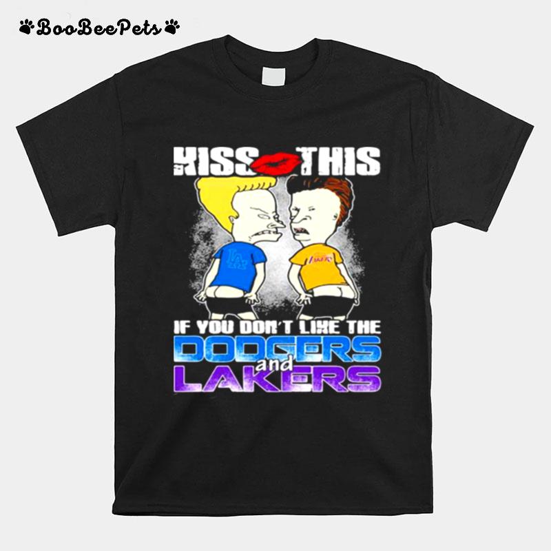 Kiss This If You Dont Like The Dodgers And Laker Cute Football T-Shirt