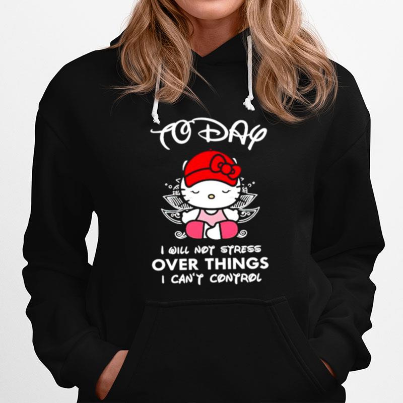 Kitty Today I Will Not Stress Over Things I Cant Control Hoodie
