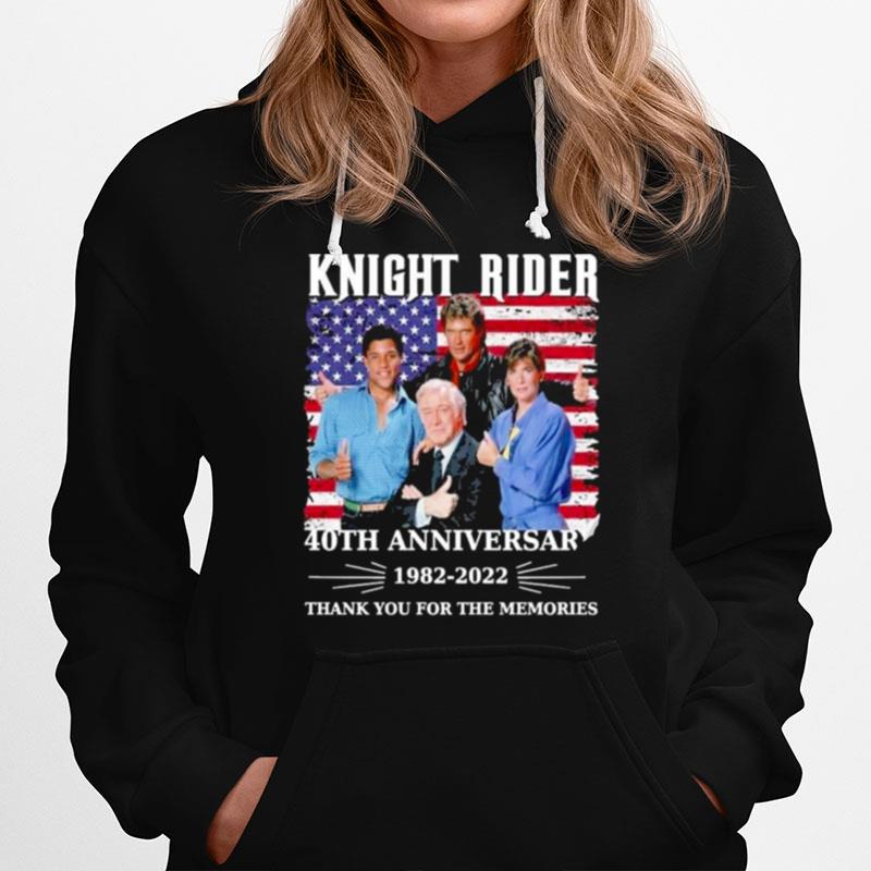 Knight Rider 40Th Anniversary 1982 2022 Thank You For The Memories American Flag Hoodie