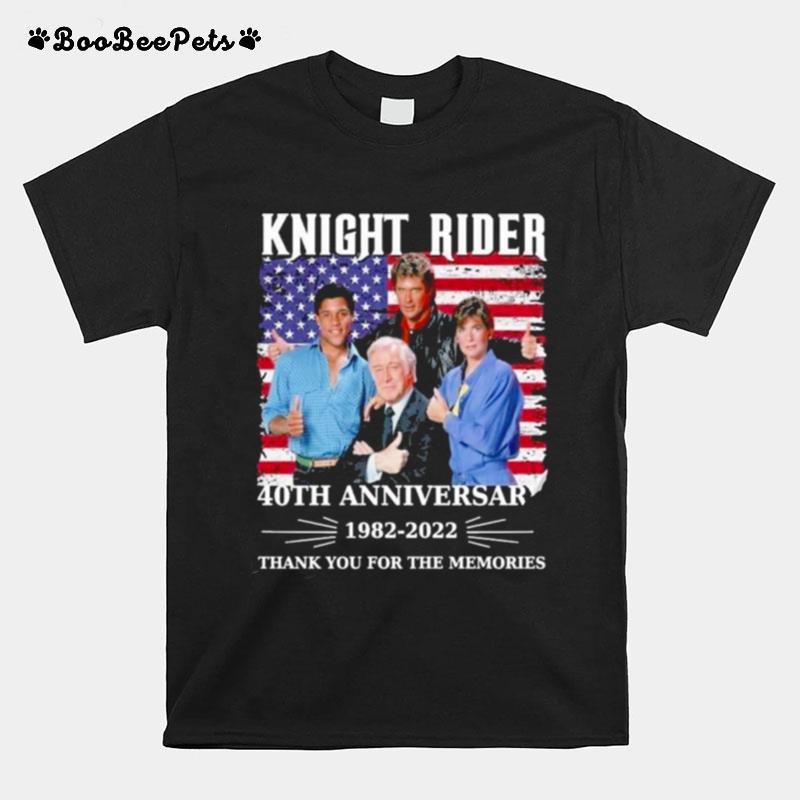 Knight Rider 40Th Anniversary 1982 2022 Thank You For The Memories American Flag T-Shirt