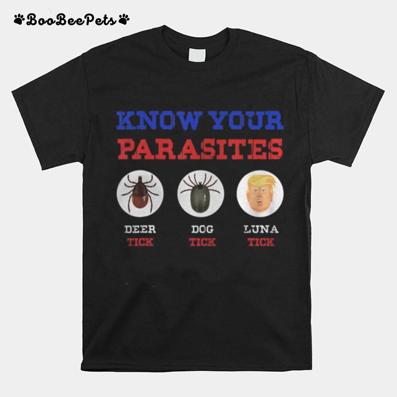 Know Your Parasites Anti Trump 86 45 Funny Gift T-Shirt