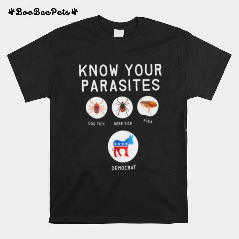 Know Your Parasites Funny Democrat T-Shirt