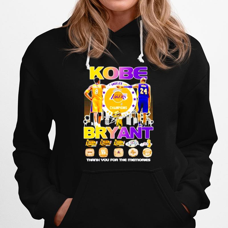 Kobe Bryant Los Angeles Lakers Nba Final Thank You For The Memories Signature Hoodie