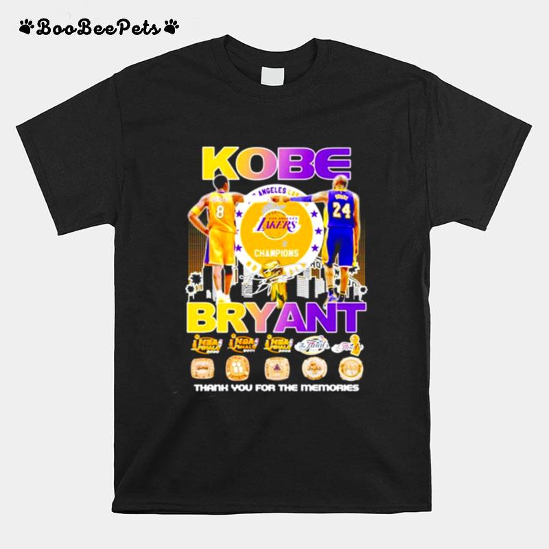 Kobe Bryant Los Angeles Lakers Nba Final Thank You For The Memories Signature T-Shirt