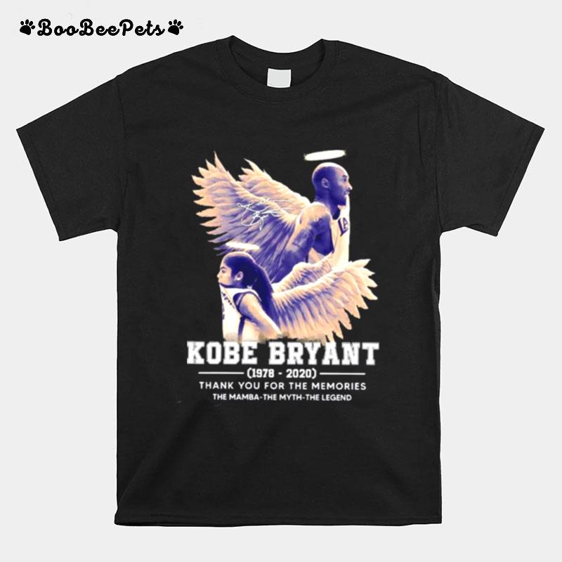 Kobe Bryant The Mamba The Myth The Legend Thank You For The Memories Signature T-Shirt