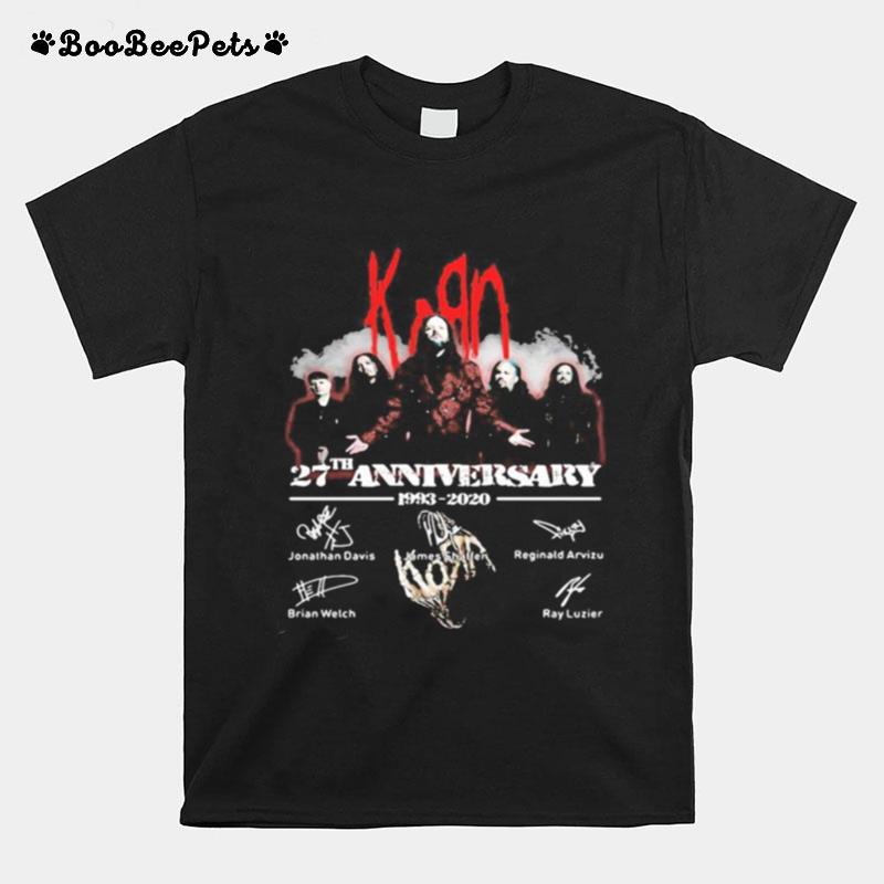 Korn Band 24Th Anniversary 1993 2002 Signatures T-Shirt