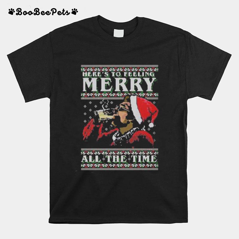 Kramer Heres To Feeling Merry All The Time Ugly Christmas T-Shirt