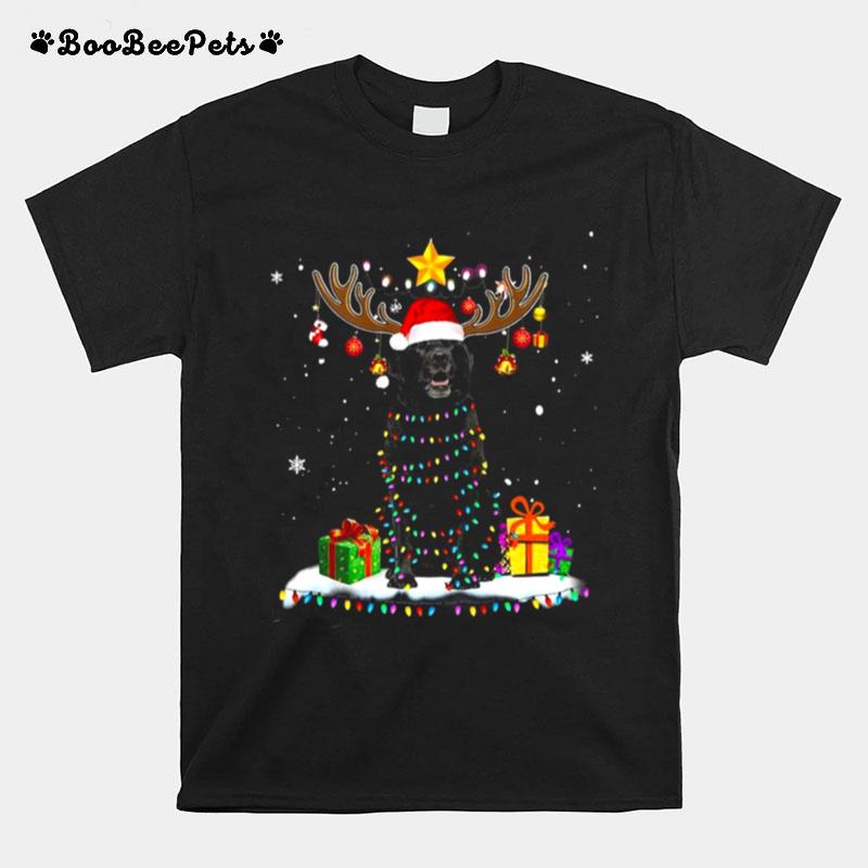 Lab Dog Reindeer Christmas Lights T-Shirt