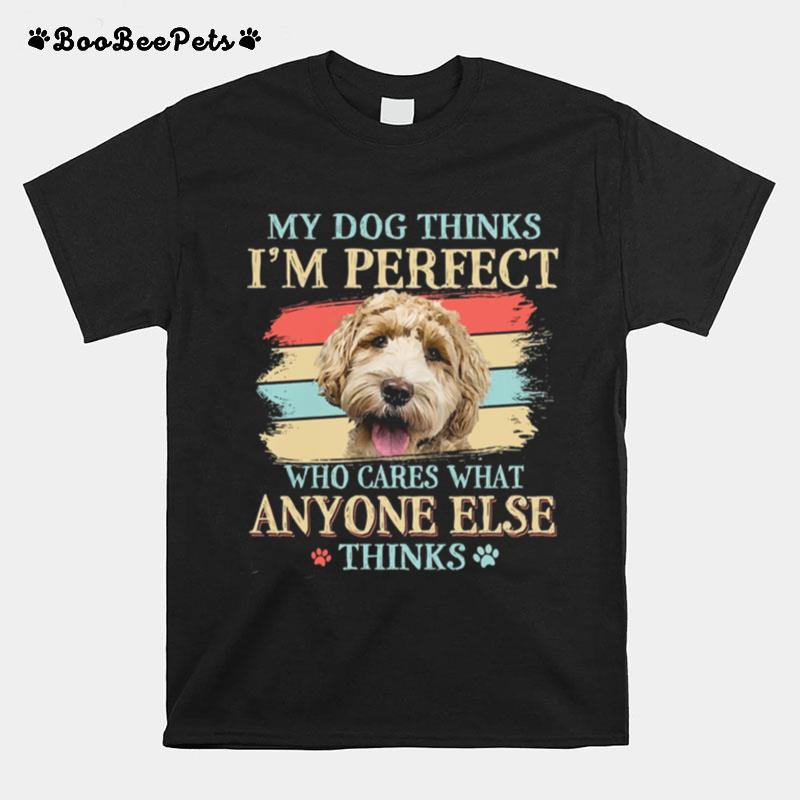 Labradoodle My Dog Thinks Im Perfect Who Cares What Anyone Else Thinks T-Shirt