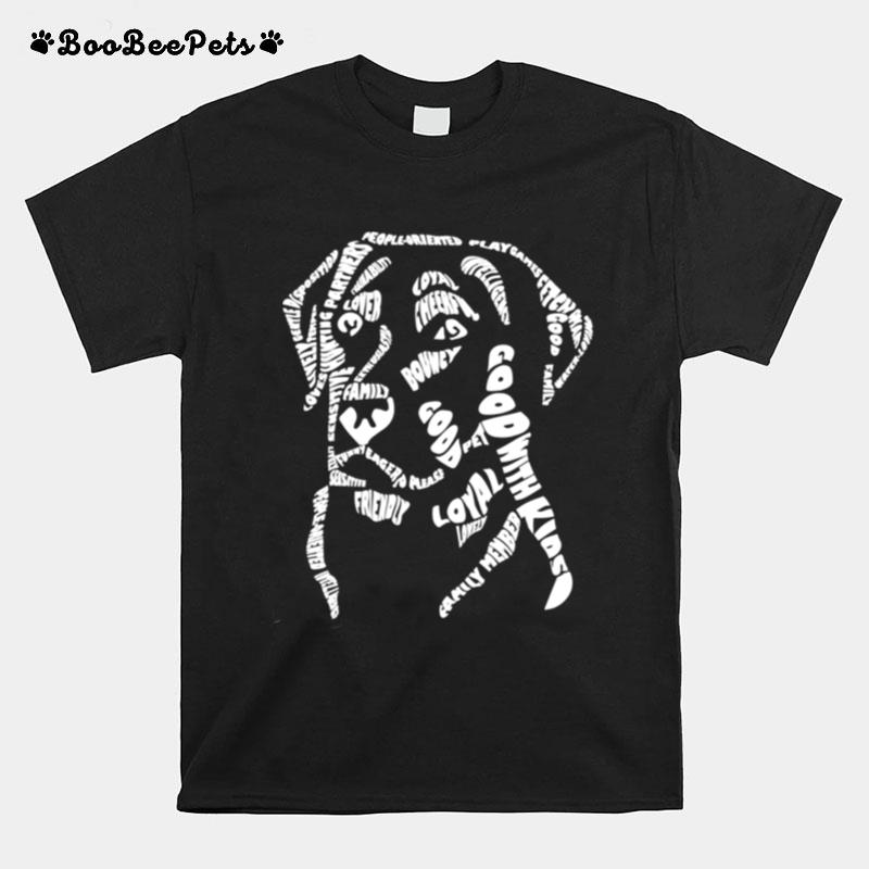 Labrador Retriever Typography Word Art Dog T-Shirt