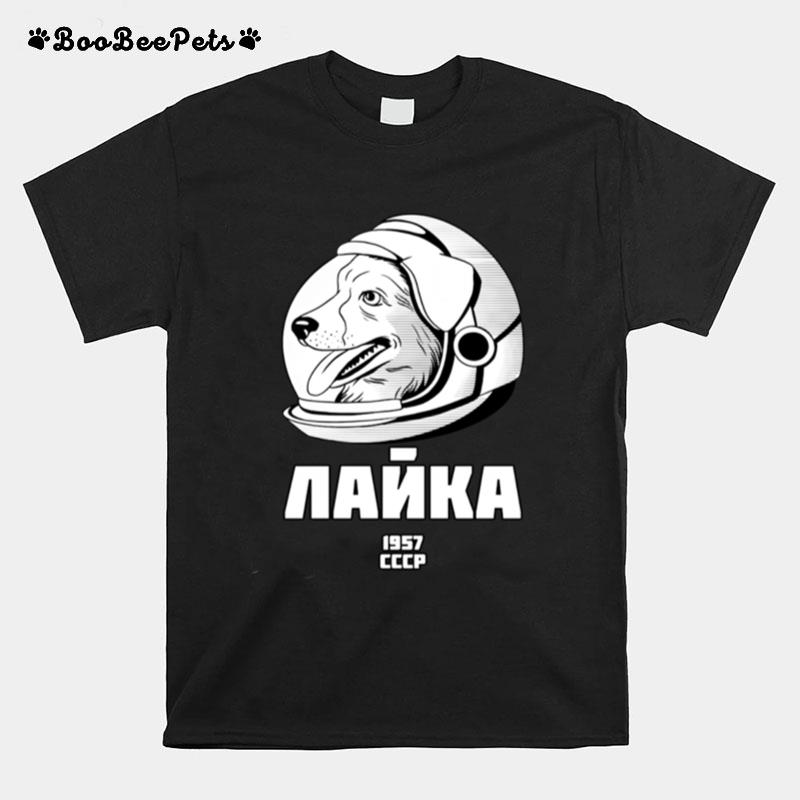 Laika 1957 Space Sputnik Mission Russian Dog T-Shirt