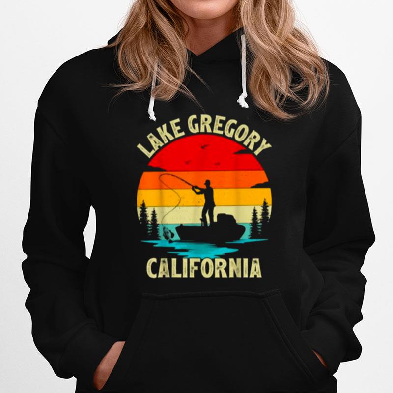 Lake Gregory California Summer Vacation Fishing Vintage Hoodie
