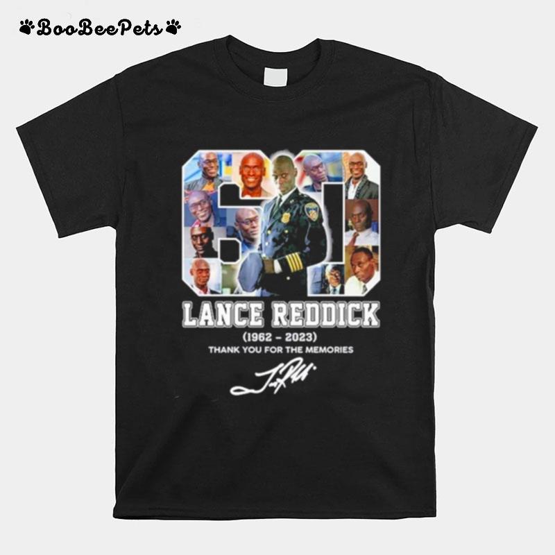 Lance Reddick 1962 2023 Thank You For The Memories Sigantures T-Shirt