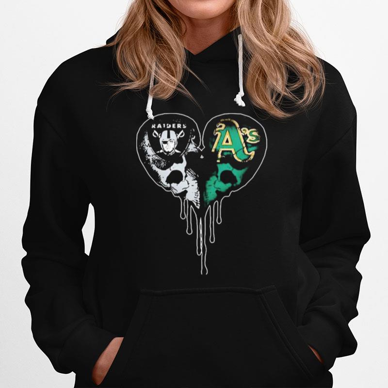 Las Vegas Raiders And Oakland Athletics Hearts Tshirt Hoodie