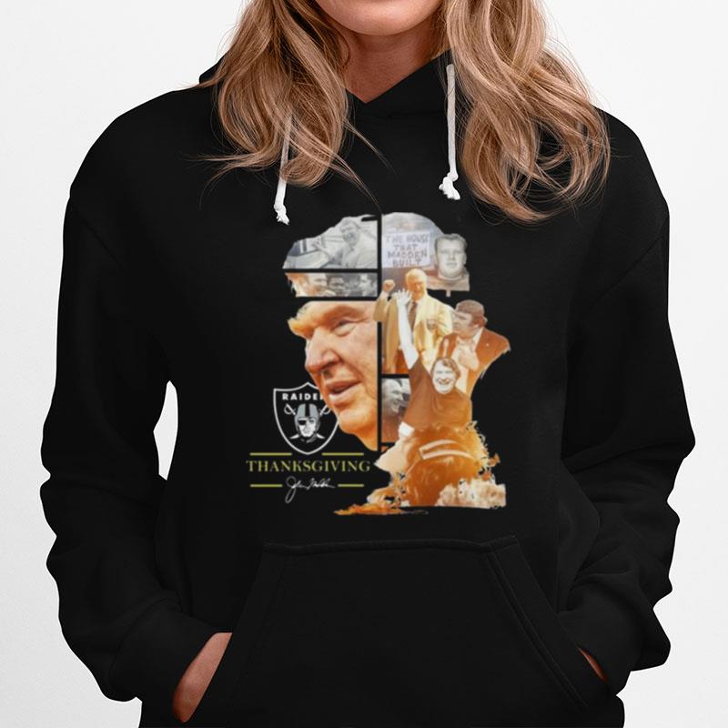 Las Vegas Raiders John Madden Thanksgiving Signature Hoodie