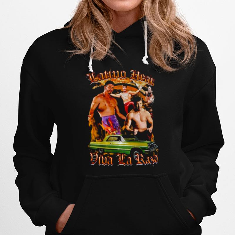 Latino Heat Design Vintage Style Eddie Guerrero Vintage Viva La Raza Wrestling Hoodie