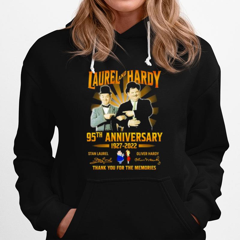 Laurel And Hardy 95Th Anniversary 1927 2022 Signatures Hoodie