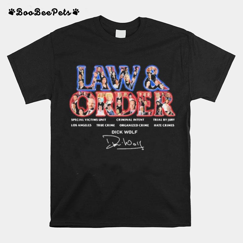 Law And Order Dick Wolf Signatures T-Shirt