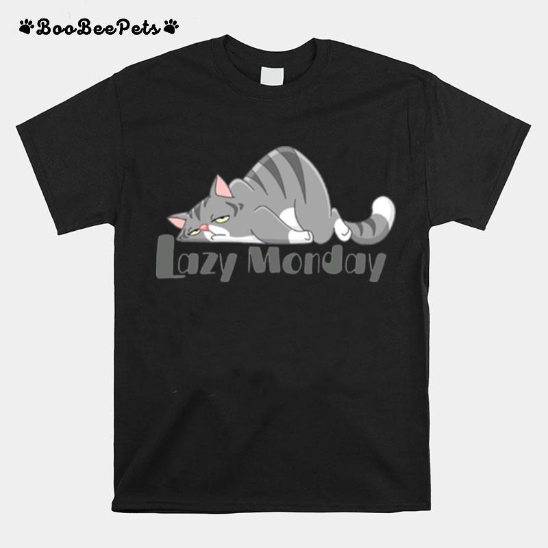 Lazy Monday Cat Tabby Cat T-Shirt