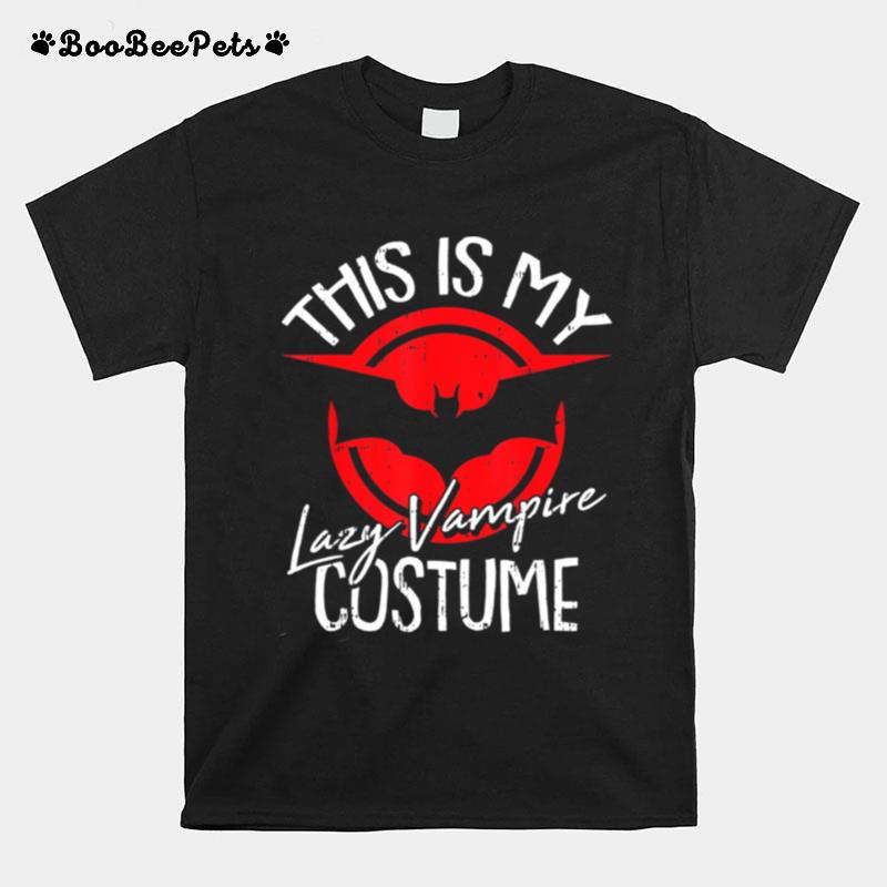 Lazy Vampire Costume Halloween Bat Moon T-Shirt