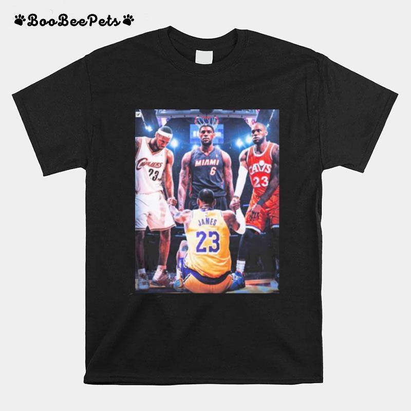 Lebron James Michael Jordan Kobe Bryant Big Three Nba Basketball T-Shirt
