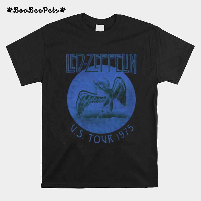 Led Zeppelin Tour 75 Blue Wash T-Shirt