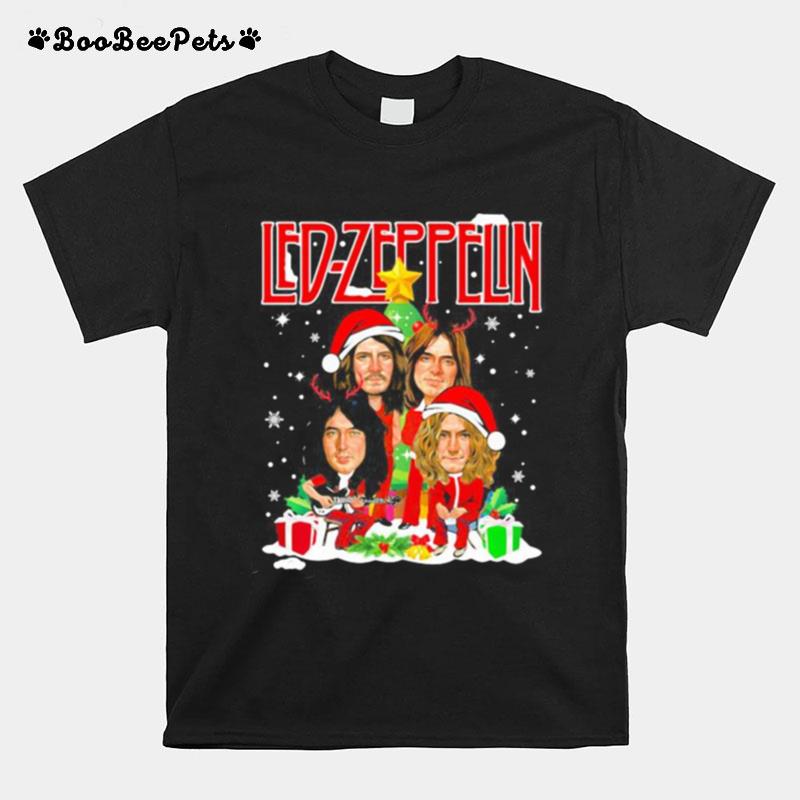 Led Zeppelin Wear Hat Santa Merry Xmas T-Shirt