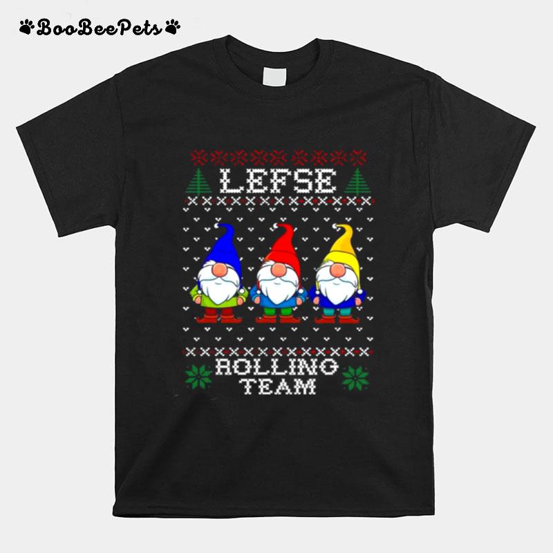 Lefse Rolling Team Christmas Baking Tomte Gnome Xmas T-Shirt