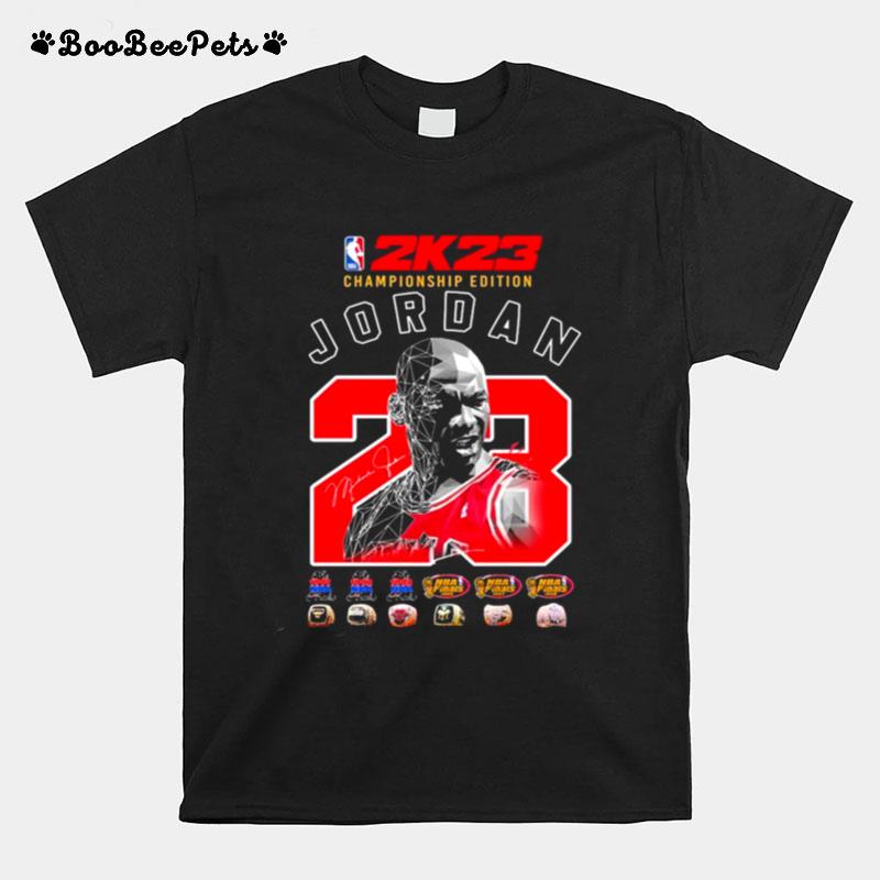Legend Michael Jordan Nba 2K23 Championship Edition Signature T-Shirt