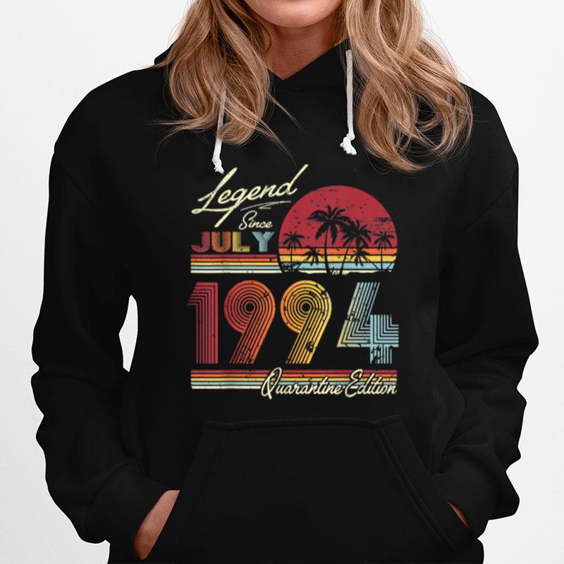 Legend Since July 1994 27 Years 27Th Quarantine Birthday Hoodie