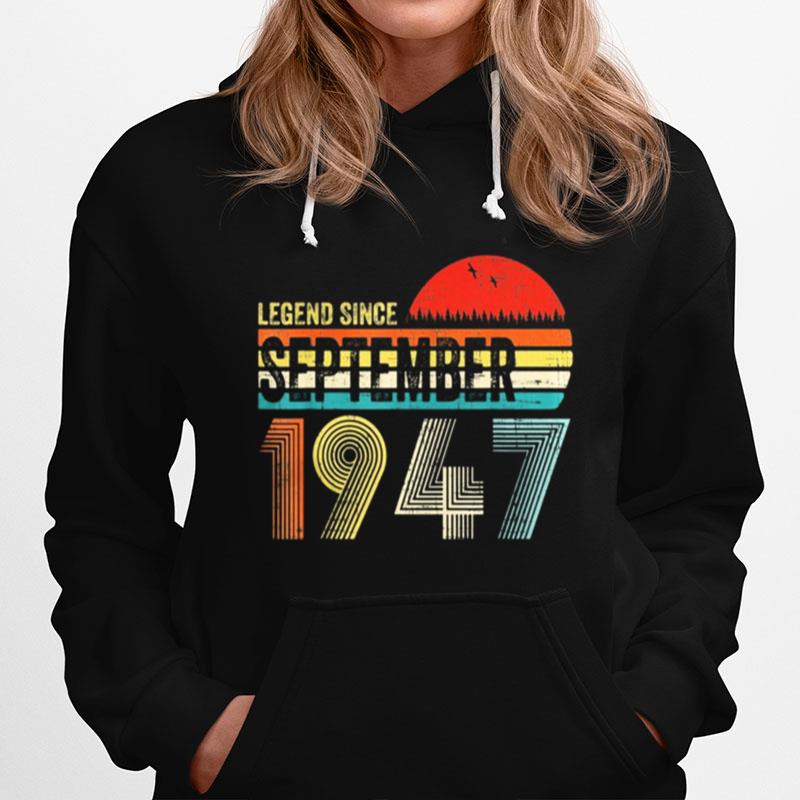 Legend Since September 1947 Sunset Vintage Retro Hoodie