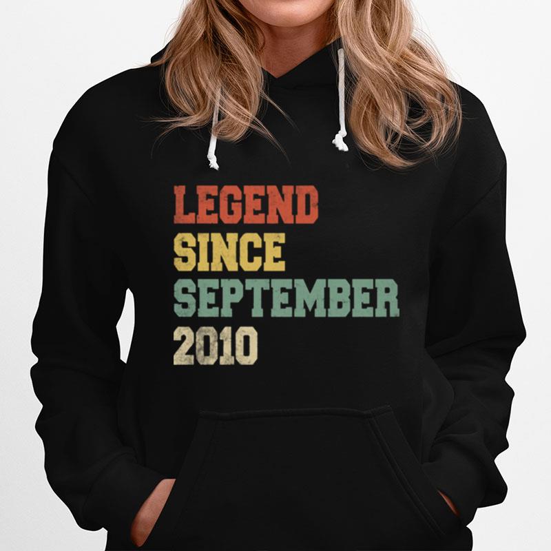 Legend Since September 2010 11Th Birthday 11 Years Old Hoodie