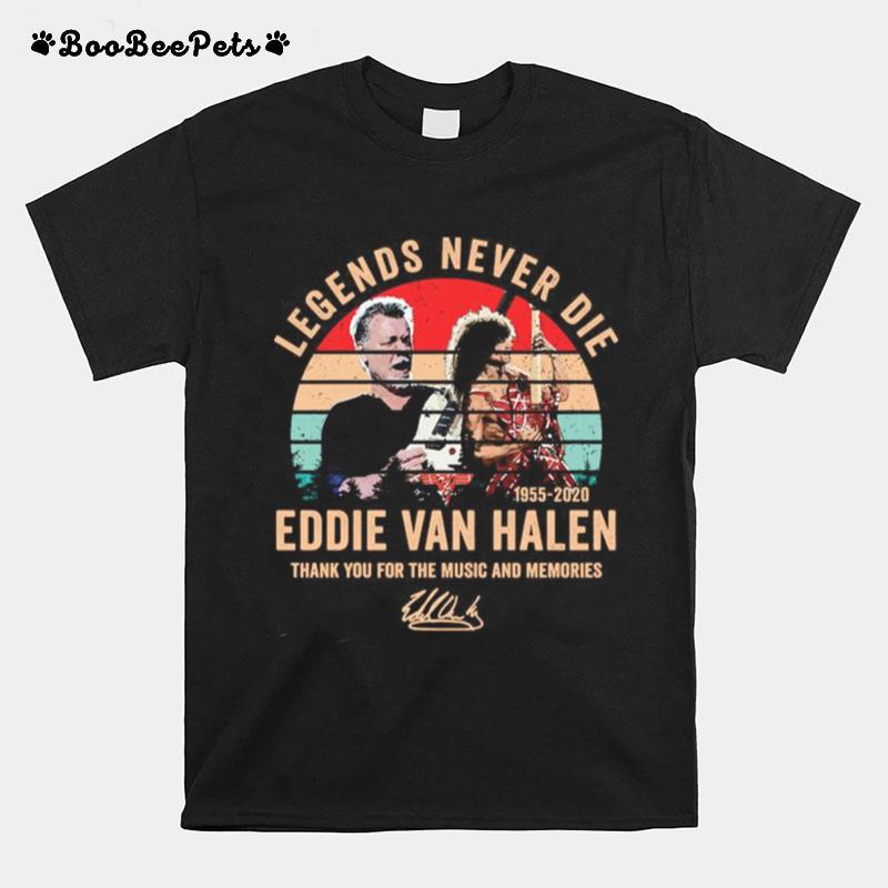 Legends Never Die Eddie Van Halen Thank You For The Music And Memories Vintage T-Shirt