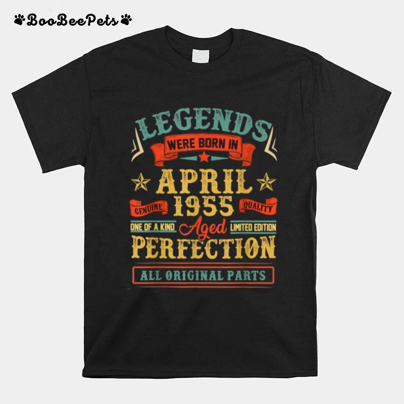 Legends Were Born In April 1955 66Th Birthday T-Shirt