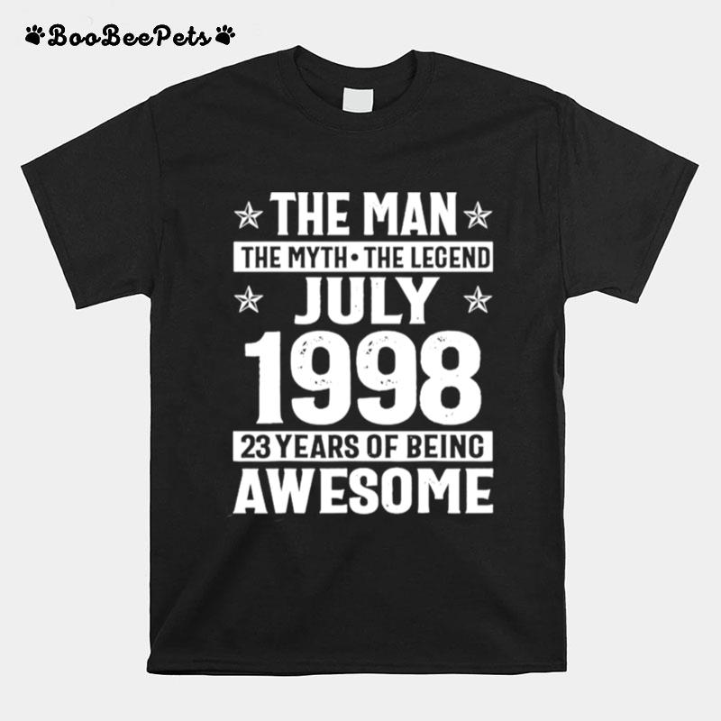 Legends Were Born In July 1998 23Rd Quarantine Birthday T-Shirt