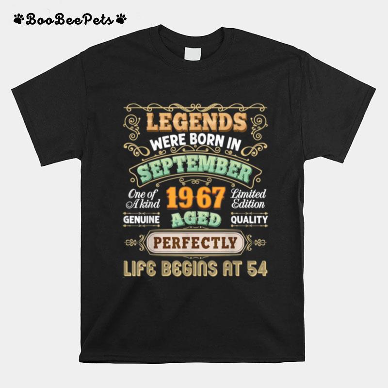 Legends Were Born In September 1967 54Th Birthday 54 Vintage T-Shirt