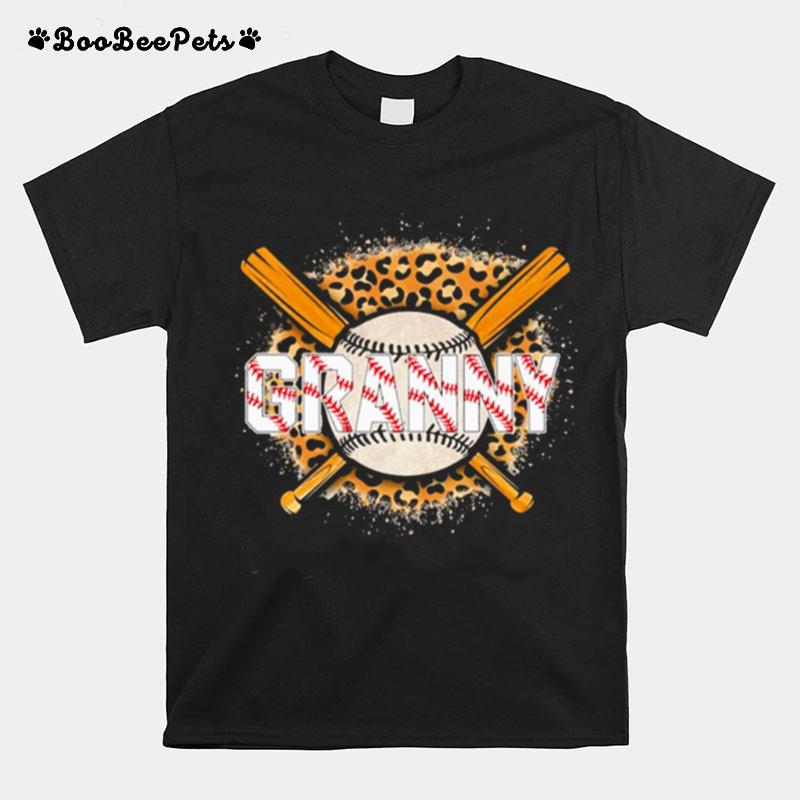 Leopard Baseball Bat Gramma T-Shirt