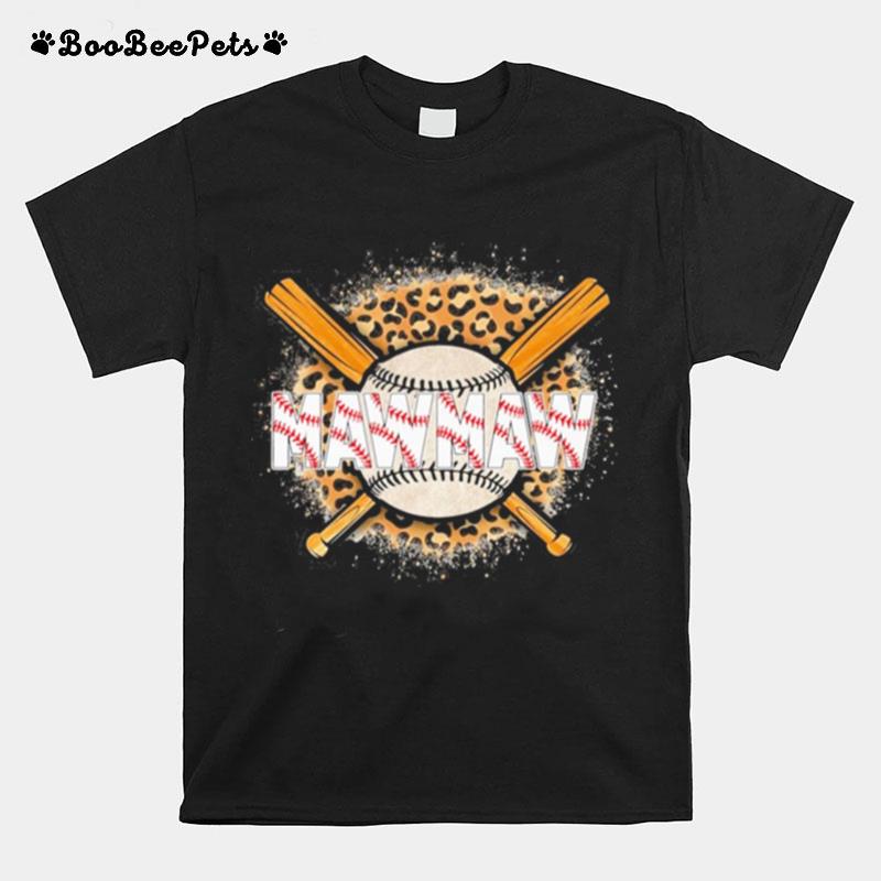 Leopard Baseball Bat Mawmaw T-Shirt