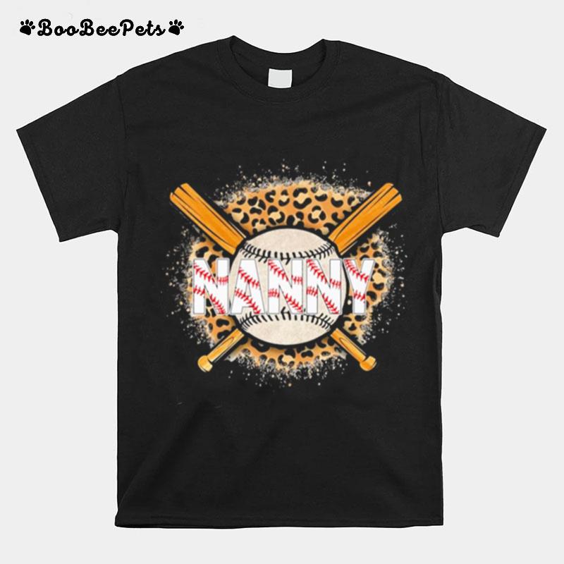 Leopard Baseball Bat Nanny T-Shirt