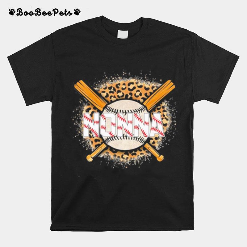 Leopard Baseball Bat Nonna T-Shirt