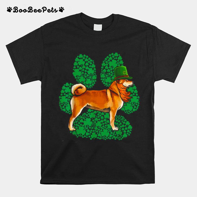 Leprechaun Shiba Inu St Patricks Day Shamrock Paw T-Shirt