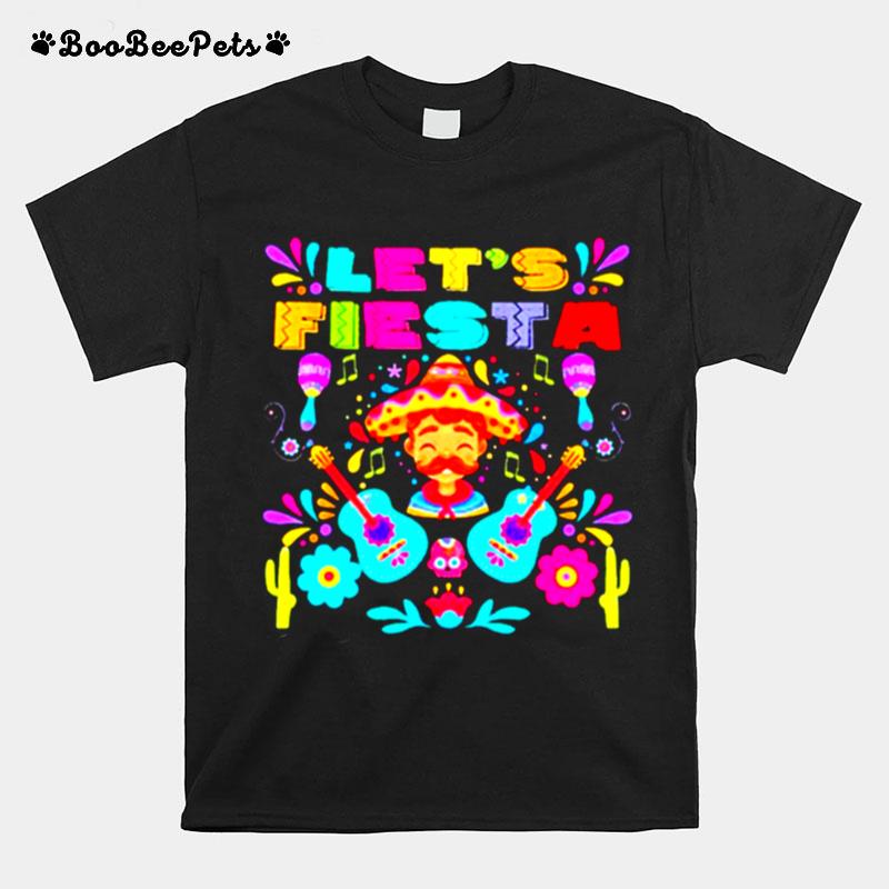 Lets Fiesta Cinco De Mayo Sombrero Cactus Dance Mexican T-Shirt