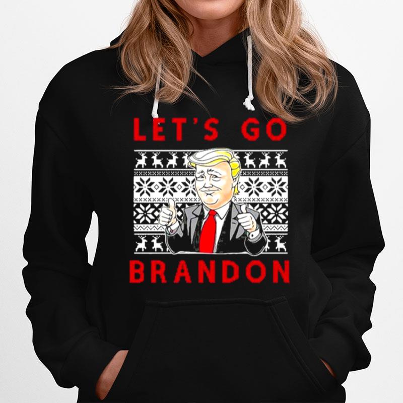 Lets Go Brandon Christmas Trump Anti Biden Unisex Hoodie